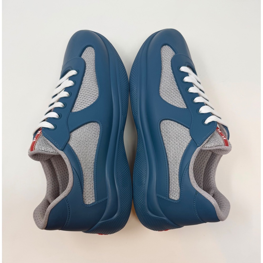Prada Americas Cup Rubber Sneaker Lagoon Blue Size 8 US 7 Prada - Picture 3 of 13